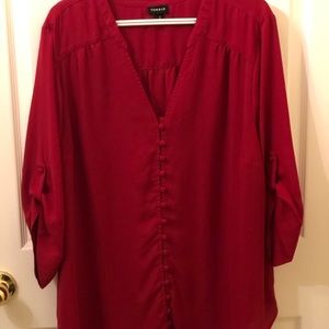 Harper Red Pullover Blouse